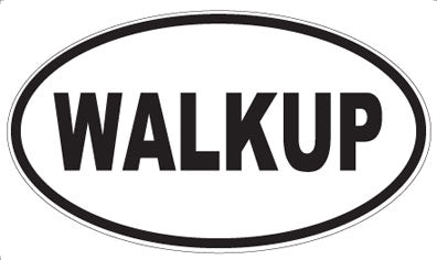 WALKUP - Oval Sticker