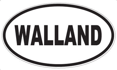 WALLAND - Oval Sticker