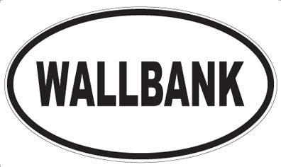 WALLBANK - Oval Sticker