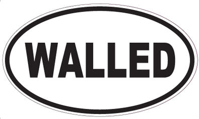 WALLED - Oval Sticker