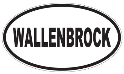 WALLENBROCK - Oval Sticker