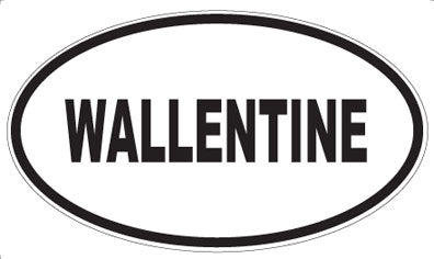 WALLENTINE - Oval Sticker