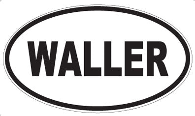 WALLER - Oval Sticker