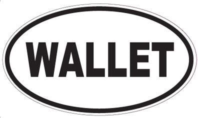 WALLET - Oval Sticker