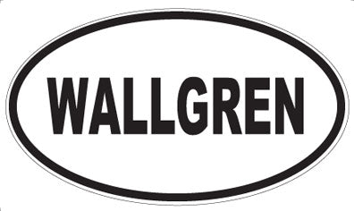 WALLGREN - Oval Sticker