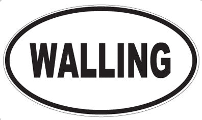 WALLING - Oval Sticker