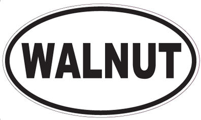 WALNUT - Oval Sticker