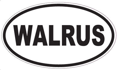 WALRUS - Oval Sticker