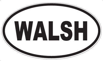WALSH - Oval Sticker