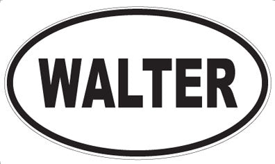 WALTER - Oval Sticker