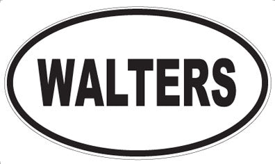 WALTERS - Oval Sticker