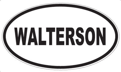 WALTERSON - Oval Sticker