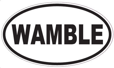 WAMBLE - Oval Sticker
