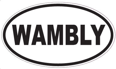 WAMBLY - Oval Sticker