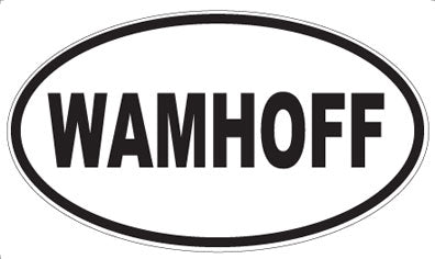 WAMHOFF - Oval Sticker