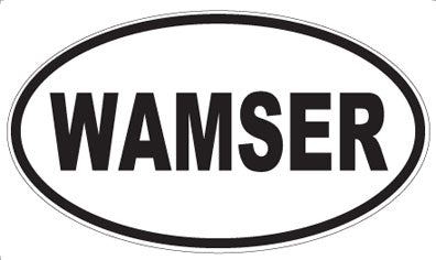 WAMSER - Oval Sticker