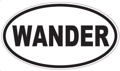WANDER - Oval Sticker