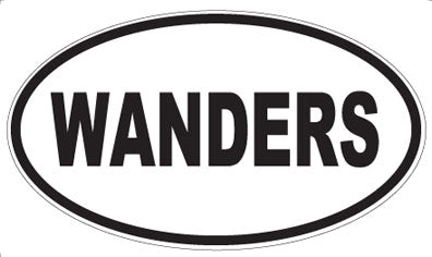 WANDERS - Oval Sticker