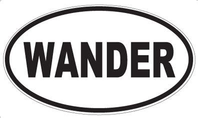 WANDER - Oval Magnet