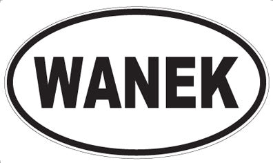 WANEK - Oval Sticker