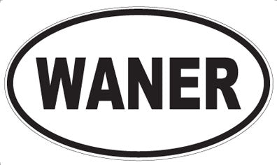WANER - Oval Sticker