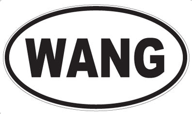 WANG - Oval Sticker