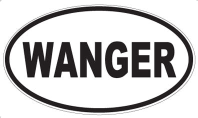 WANGER - Oval Sticker