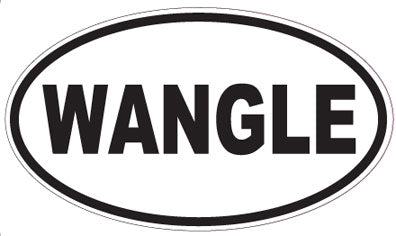 WANGLE - Oval Sticker