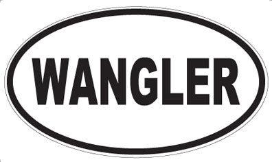 WANGLER - Oval Sticker
