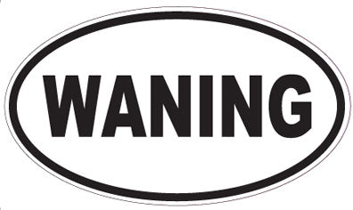 WANING - Oval Sticker