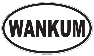 WANKUM - Oval Sticker