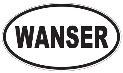 WANSER - Oval Sticker