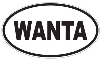 WANTA - Oval Sticker