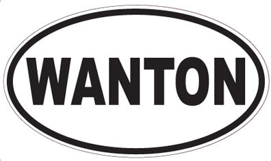 WANTON - Oval Sticker