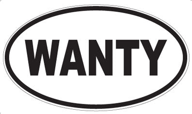 WANTY - Oval Sticker