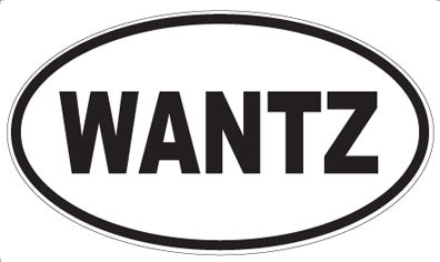 WANTZ - Oval Sticker