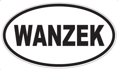 WANZEK - Oval Sticker