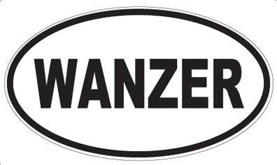 WANZER - Oval Sticker