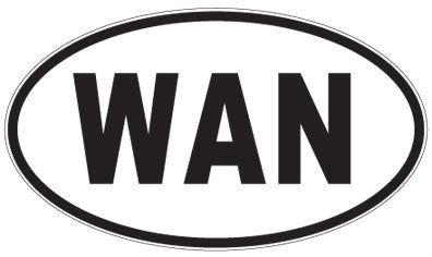 WAN - 3 Letter Initials Oval Magnet