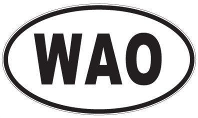 WAO - 3 Letter Initials Oval Magnet