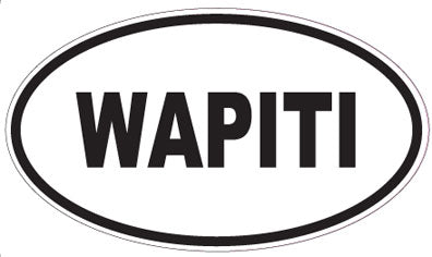 WAPITI - Oval Sticker