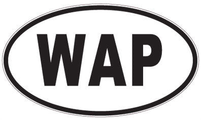 WAP - 3 Letter Initials Oval Magnet
