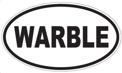 WARBLE - Oval Sticker