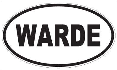 WARDE - Oval Sticker