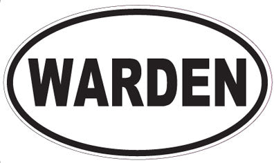 WARDEN - Oval Sticker