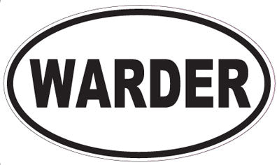 WARDER - Oval Sticker