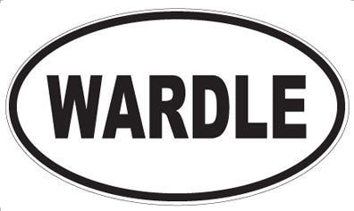 WARDLE - Oval Sticker