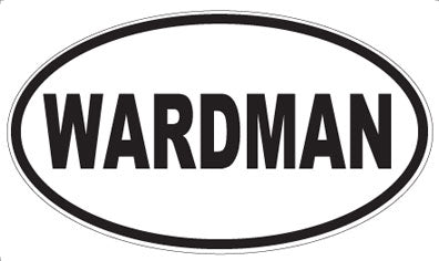 WARDMAN - Oval Sticker