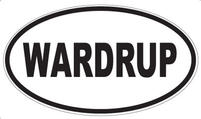 WARDRUP - Oval Sticker