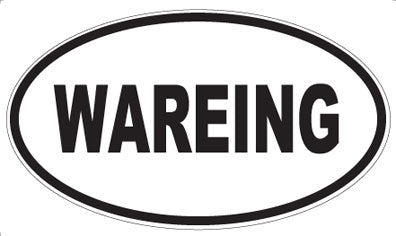 WAREING - Oval Sticker
